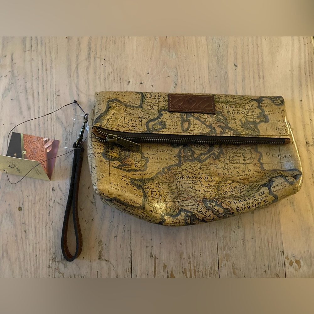 Patricia Nash leather fold over Wristlet